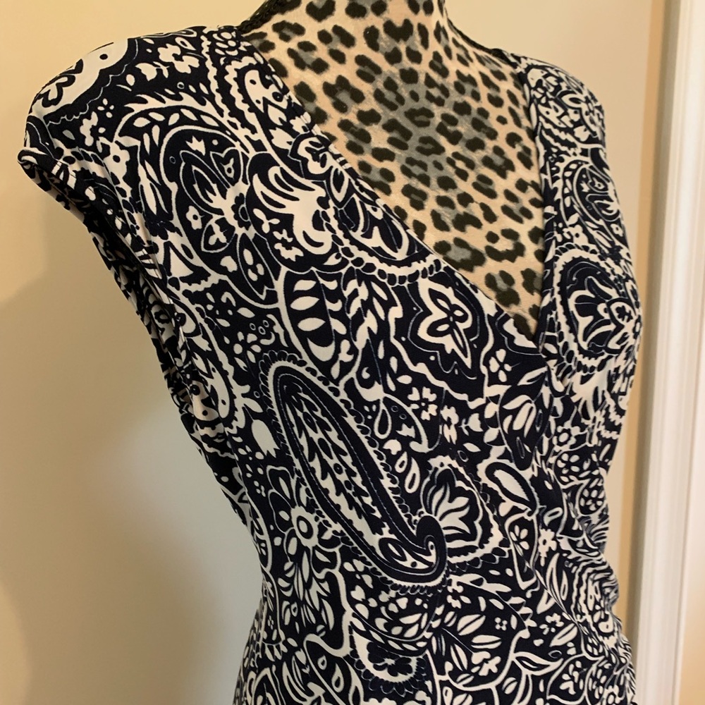 Chaps Navy & White Dress.